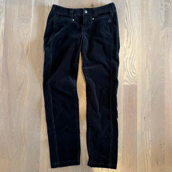 ISIS Blue Note Corduroy Velvet Pants Low Rise Y2K Charcoal Womens Size 4 - Picture 3 of 10